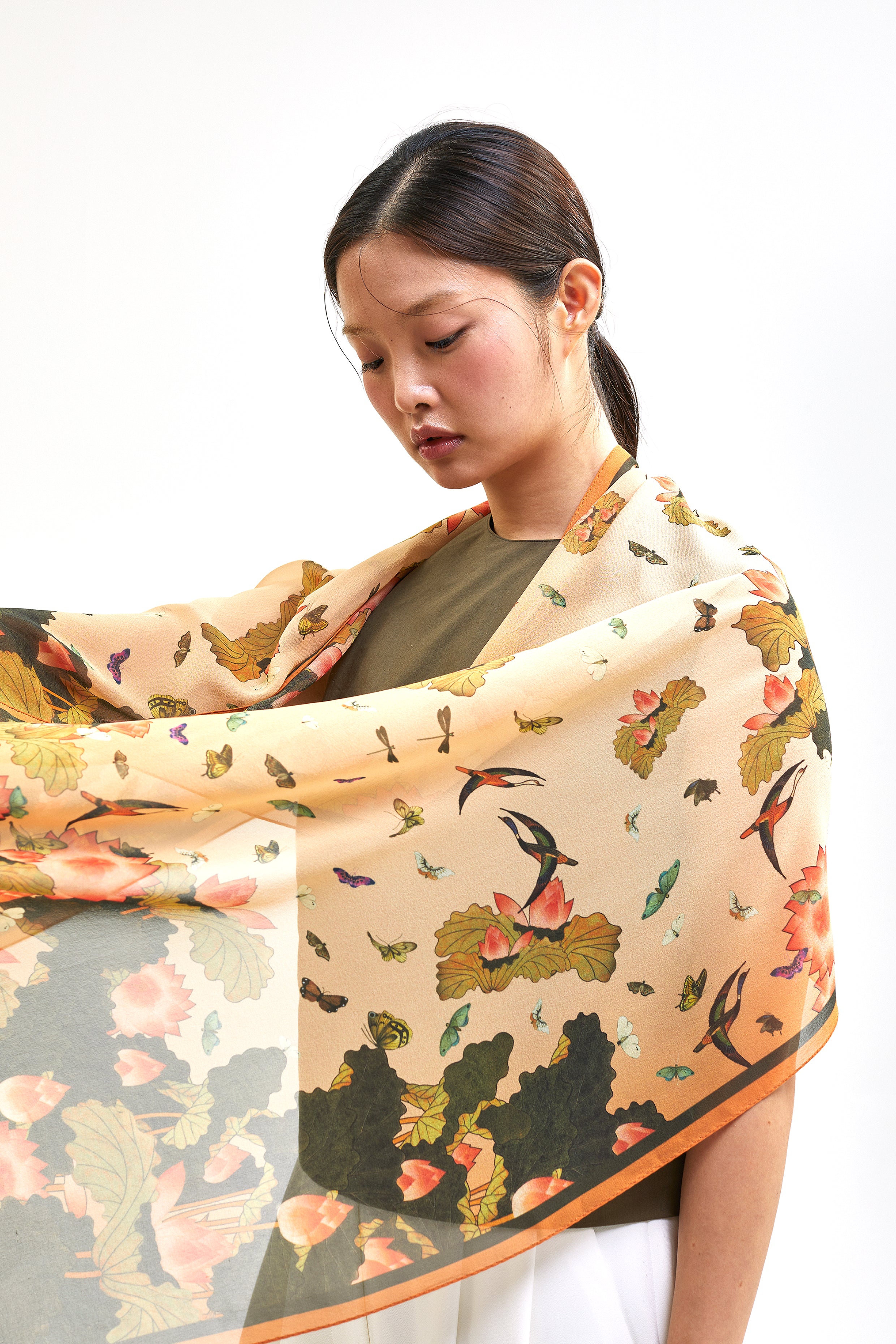 Lotus Painting - Orange