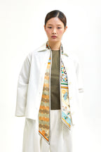 Flower and Bird Painting - Beige