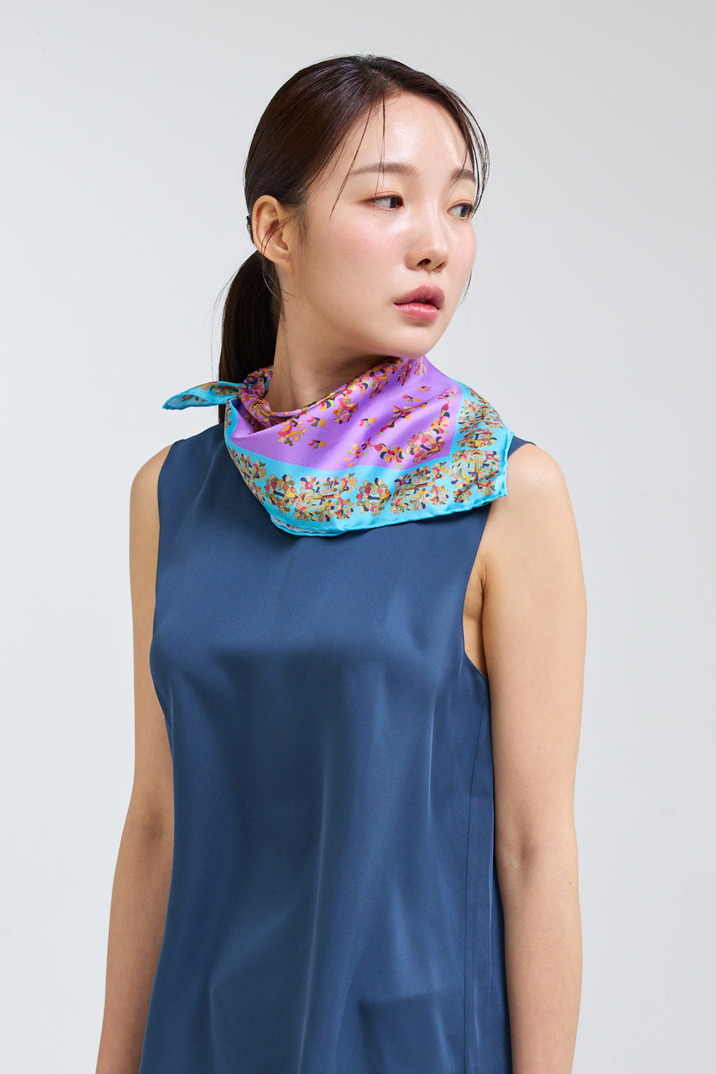 수화문 50 스카프 퍼플