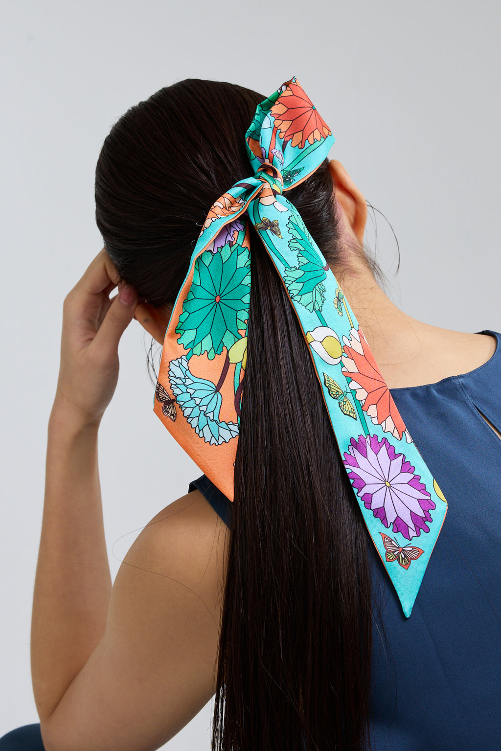 Lotus Pattern and Butterfly - Green