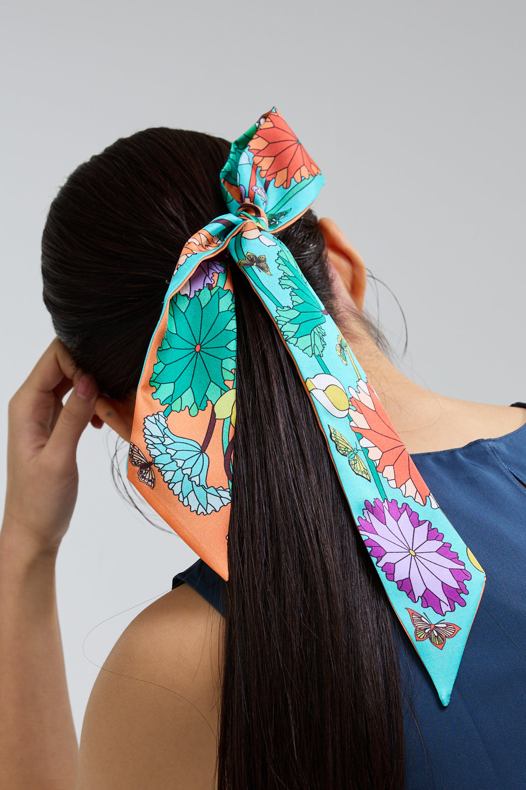 Lotus Pattern and Butterfly - Green