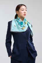 Lotus Pattern and Butterfly 90 - Mint