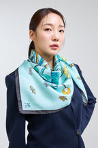 Lotus Pattern and Butterfly 90 - Mint