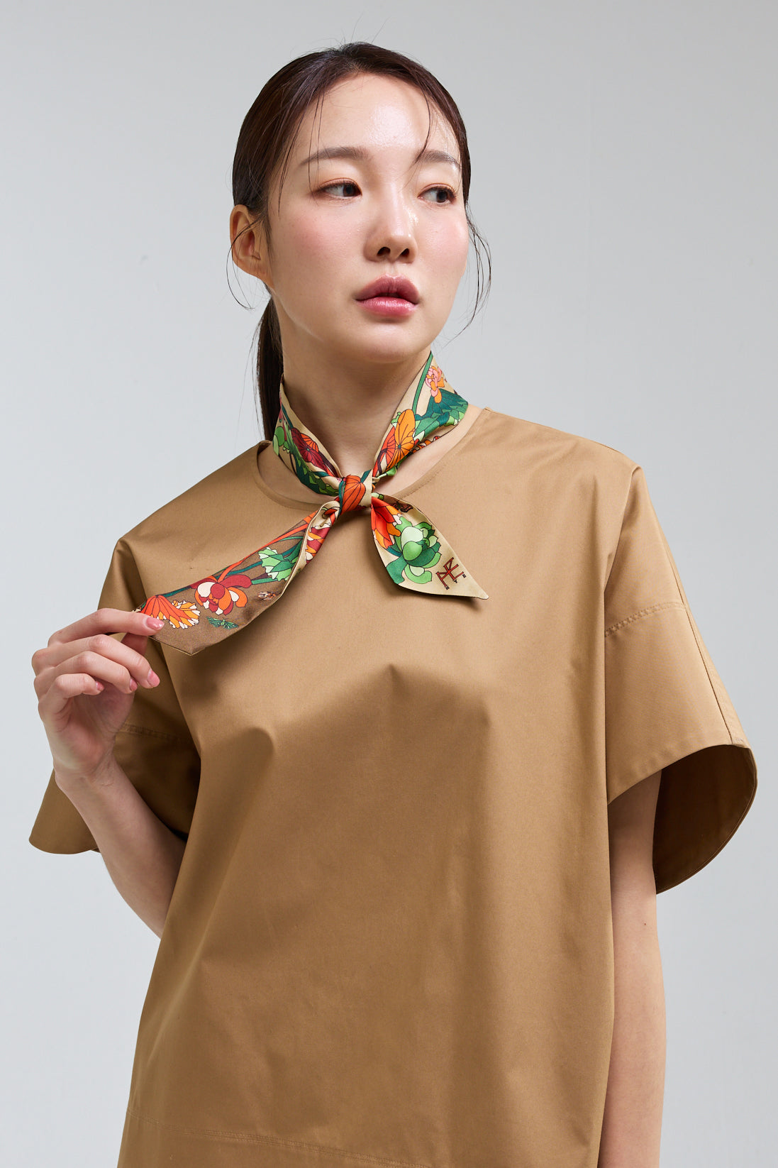 Lotus Pattern and Butterfly - Brown