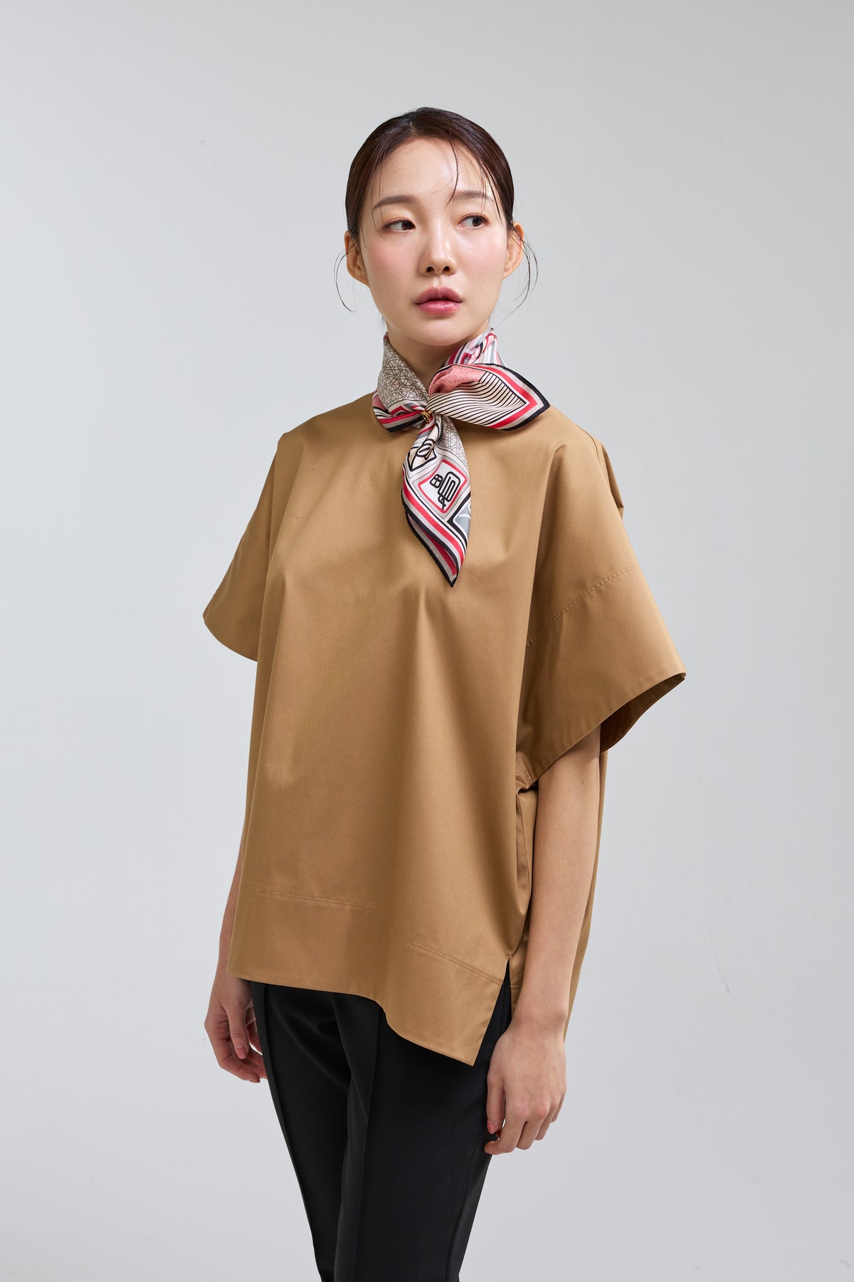 Simjeon Seal and Latticework Scarf 50 - Red