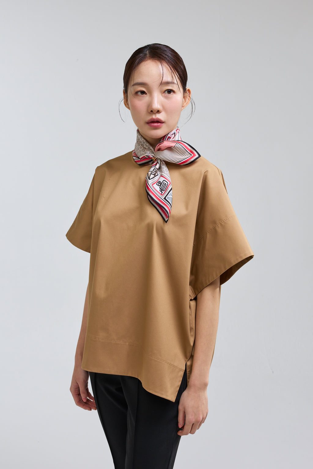 Simjeon Seal and Latticework Scarf 50 - Red