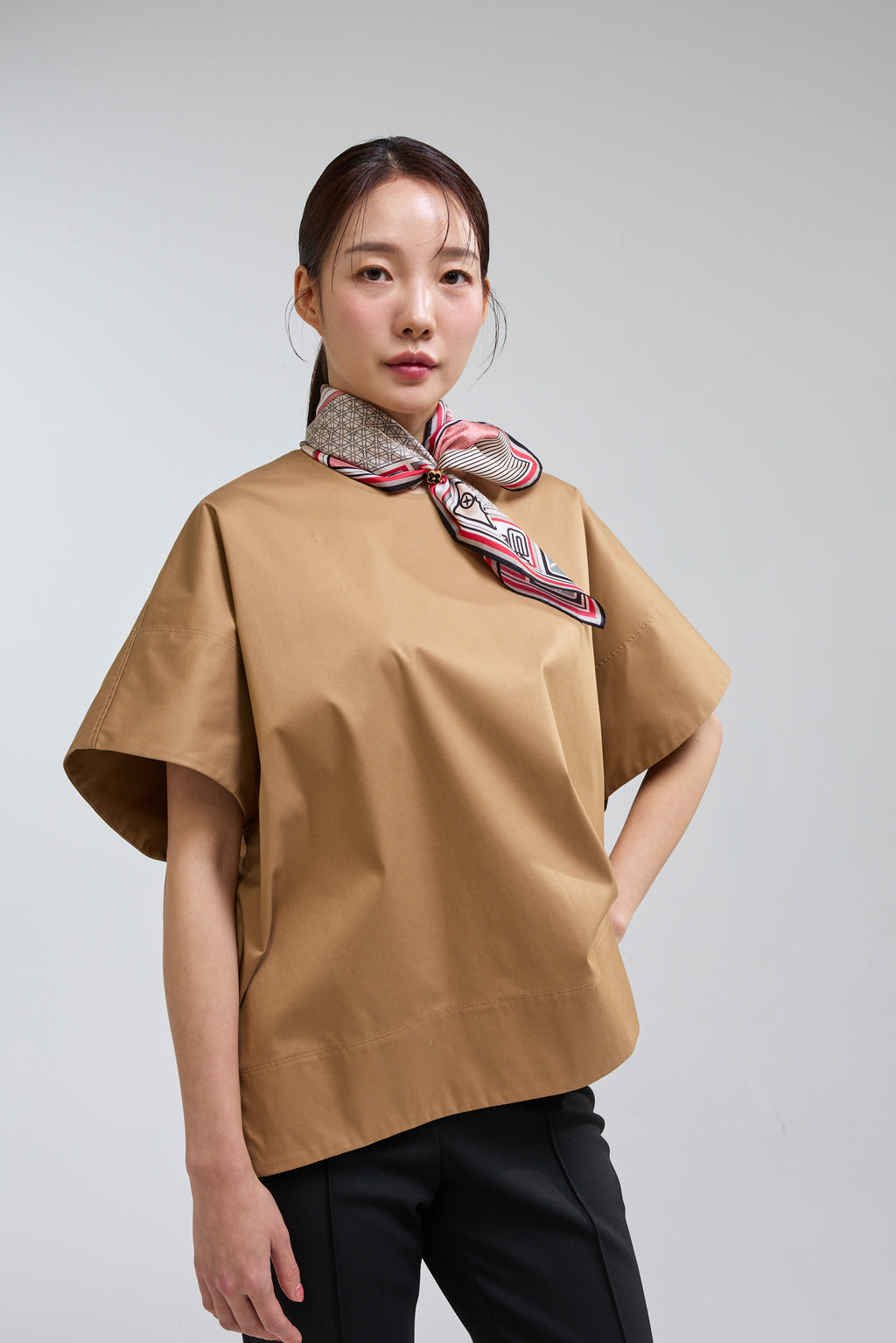 Simjeon Seal and Latticework Scarf 50 - Red