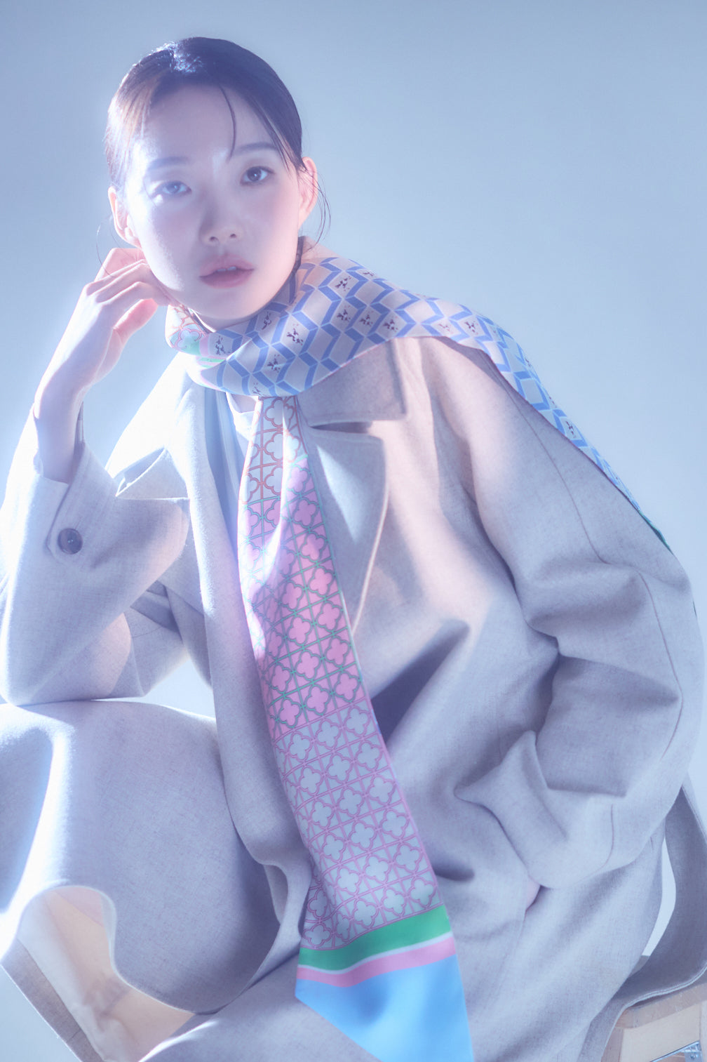 Horses and Latticework Long Twilly - Pink