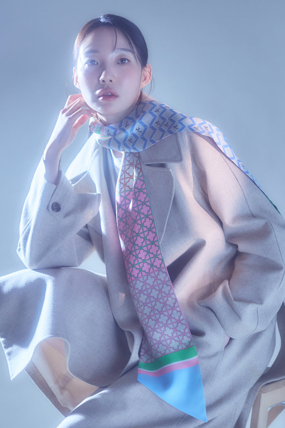 Horses and Latticework Long Twilly - Pink