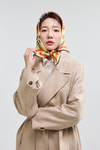 Horse and Signature Seal Scarf 70 - Yellow