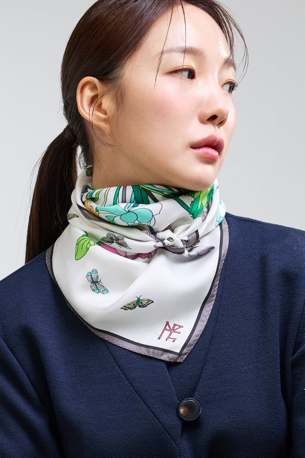 Lotus Pattern and Butterfly 70 - White