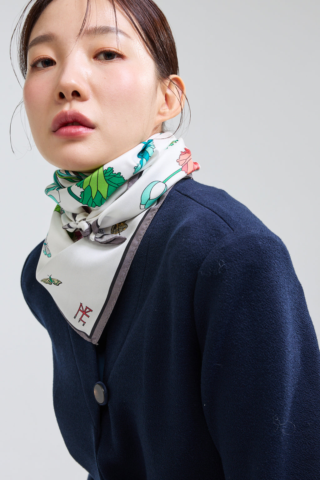 Lotus Pattern and Butterfly 70 - White