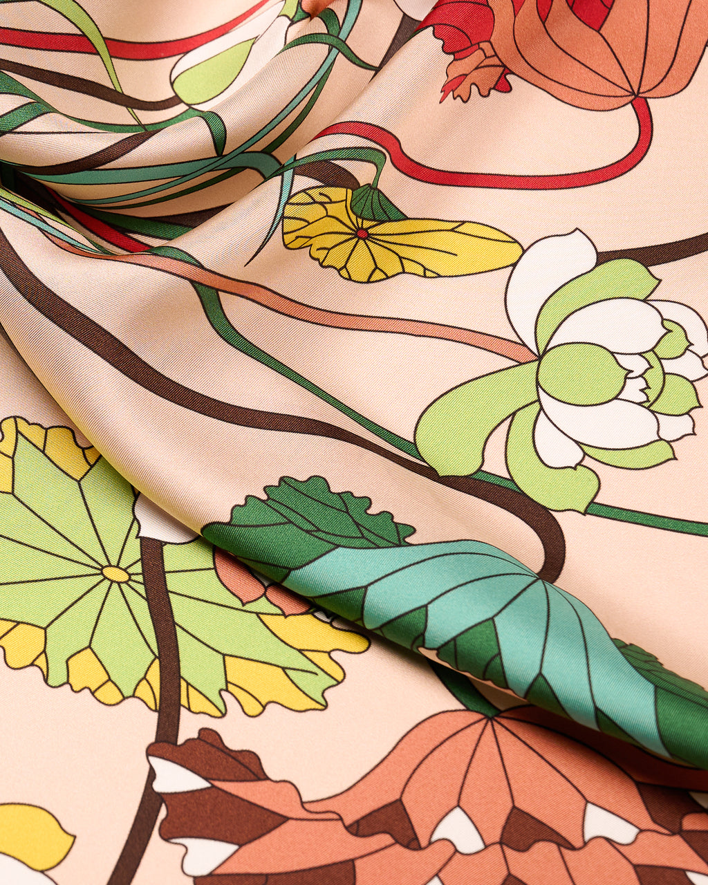 연화문과 나비 90 핑크 베이지