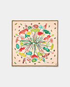 연화문과 나비 90 핑크 베이지