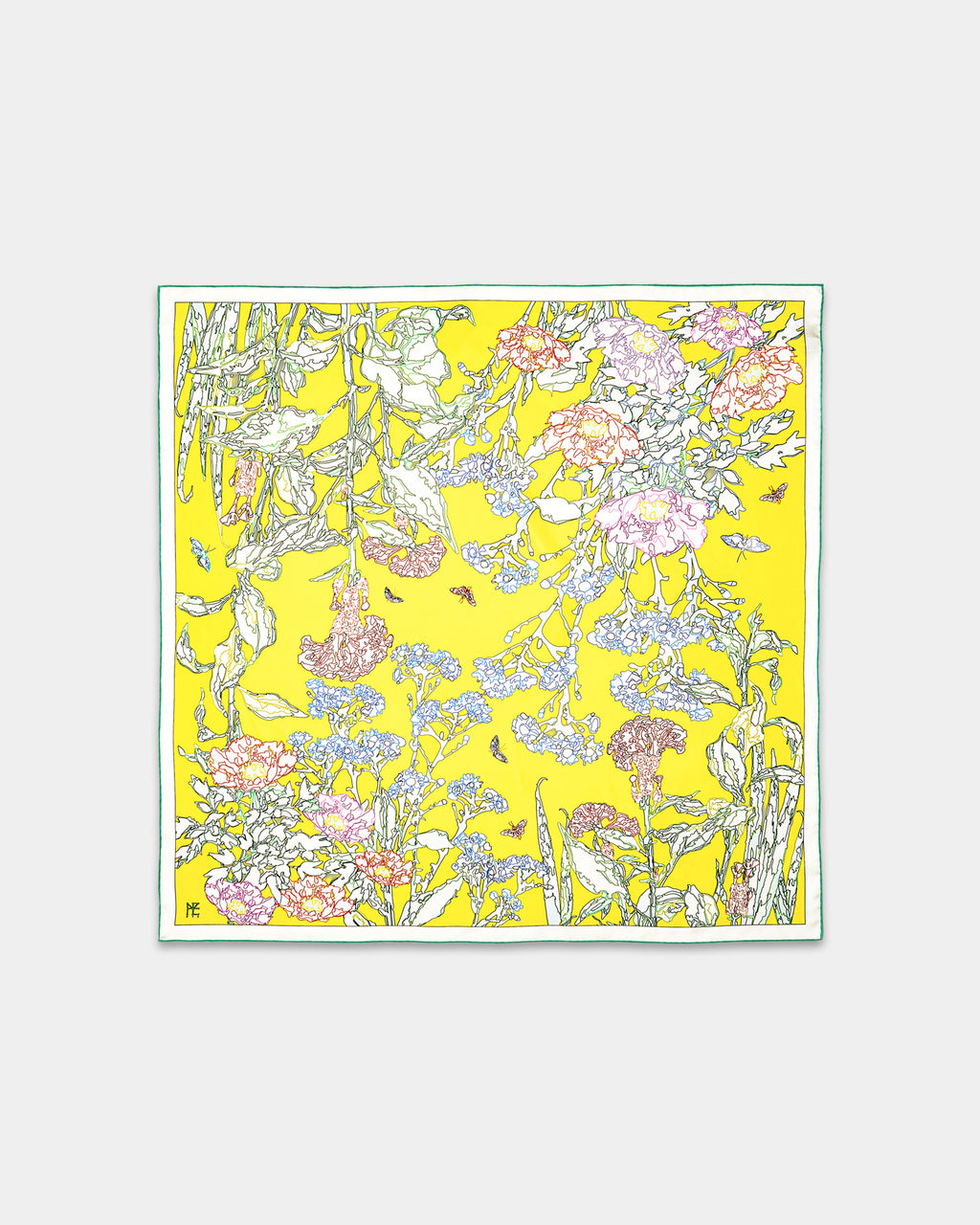 Line Painting of Grass and Insects 90 Lemon