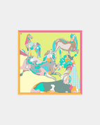 Line of Eight Horses 90 Lime