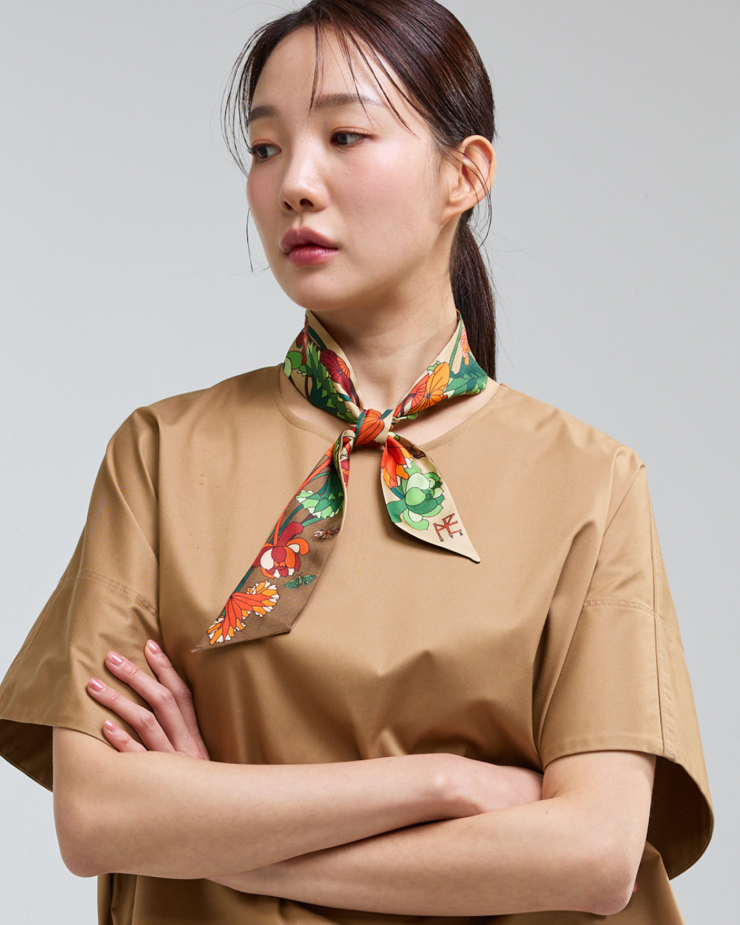 Lotus Pattern and Butterfly Brown