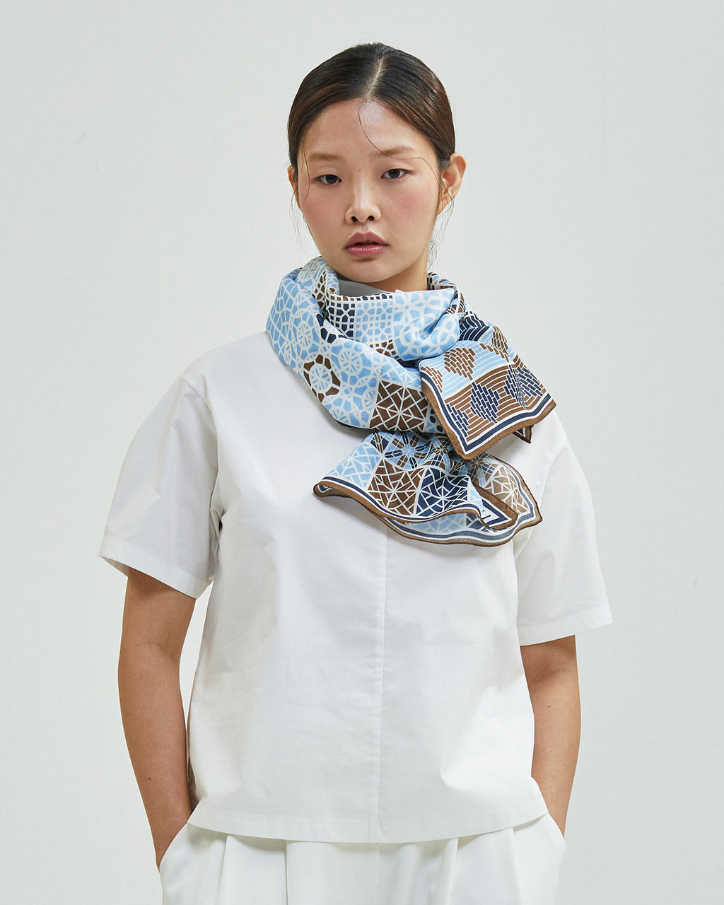 격자문 믹스 블루