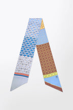 Horses and Latticework Long Twilly - Blue