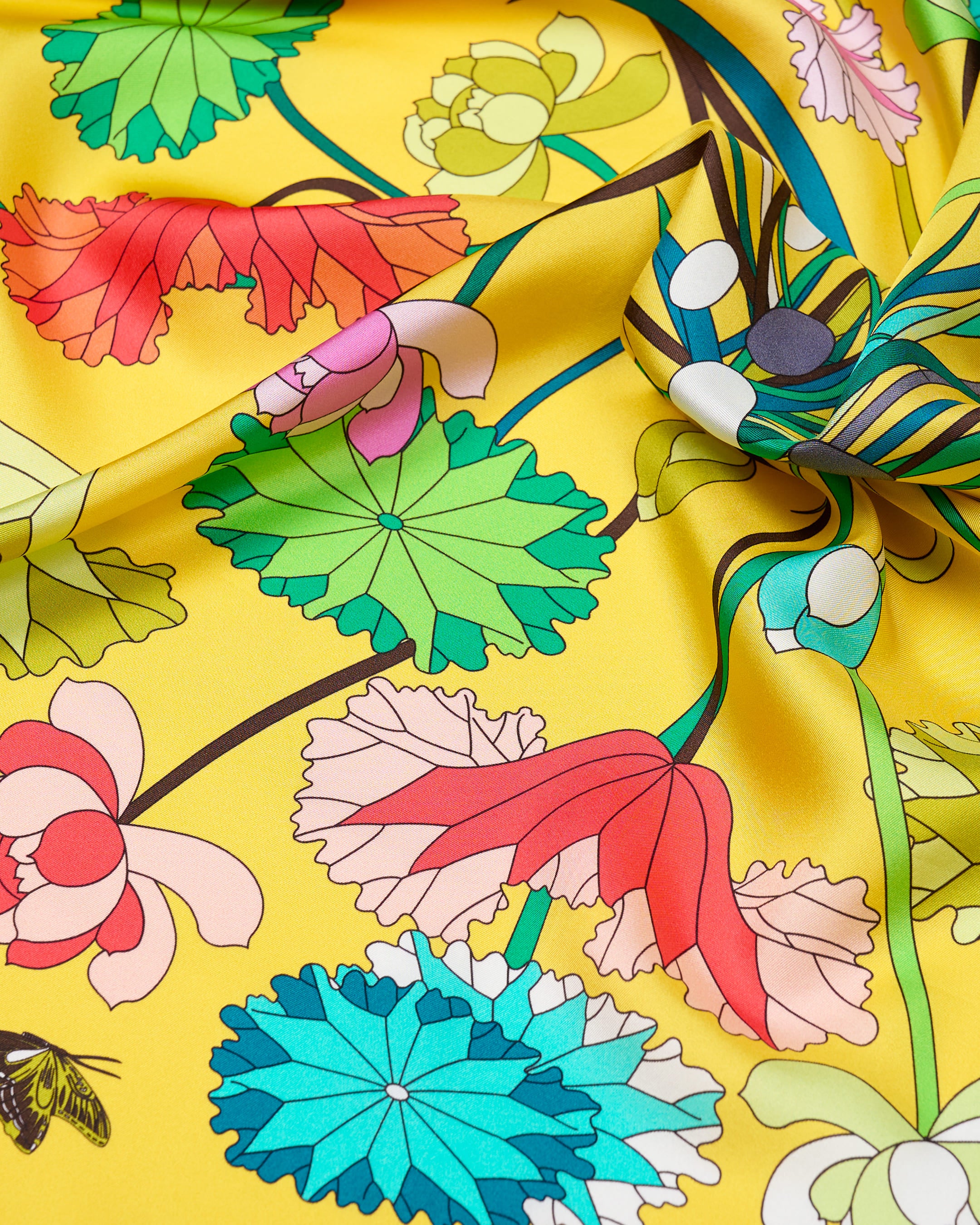 Lotus Pattern and Butterfly 90 Yellow