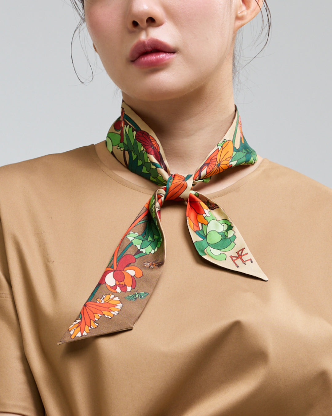 Lotus Pattern and Butterfly Brown