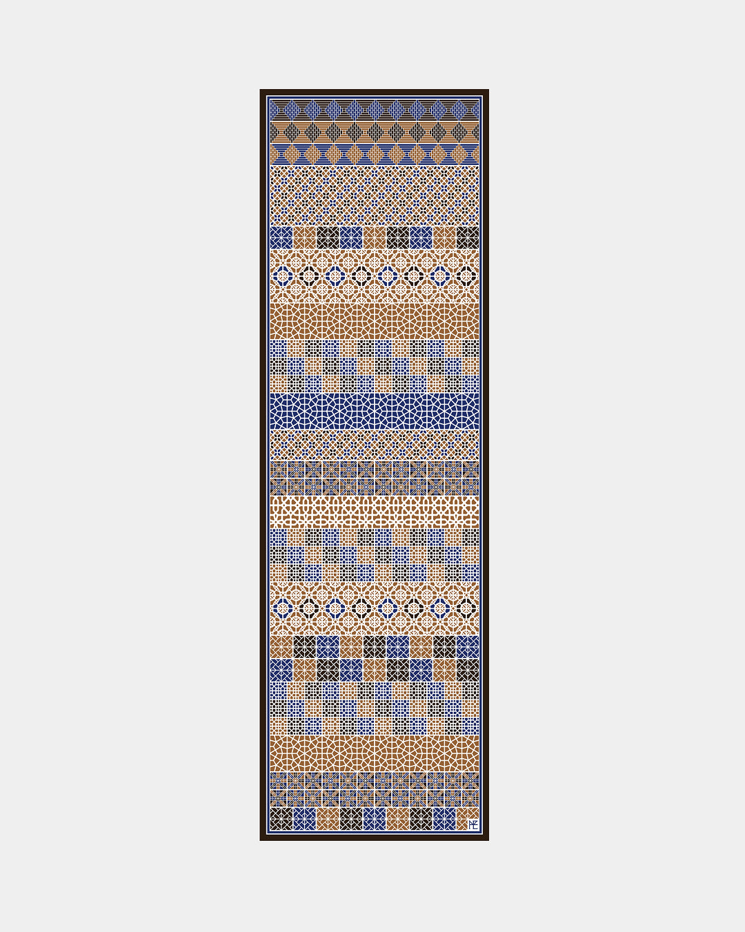 Geometric Lattice Mix Brown
