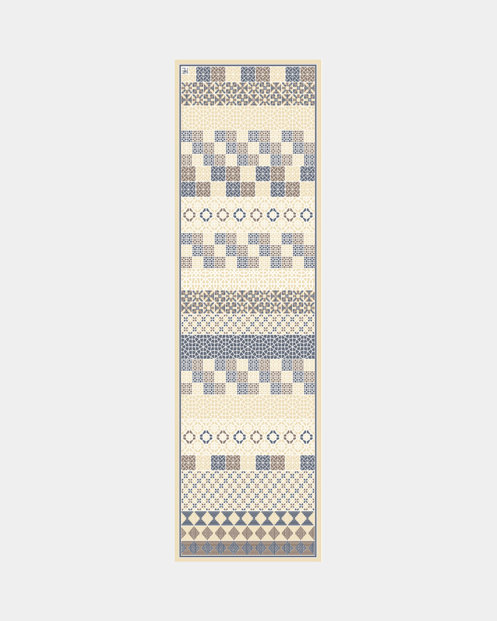Geometric Lattice Mix Beige