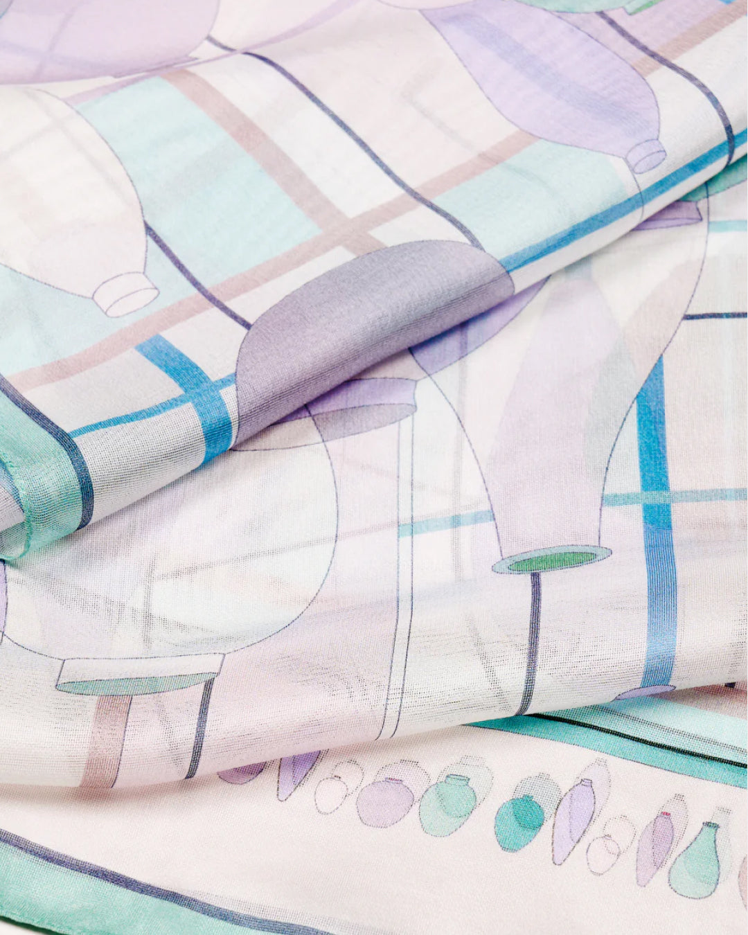 Ceramics Long Scarf - Misty Green