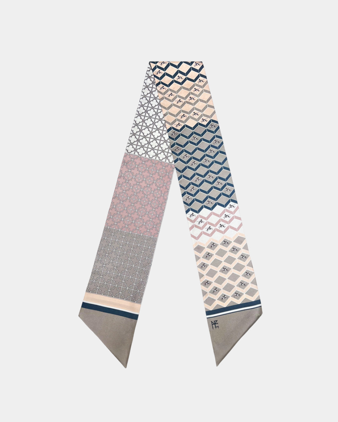 Horses and Latticework Pink Gray