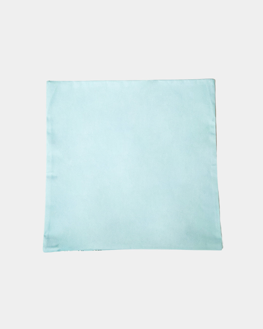 Line Painting of Grass and Insects Cotton Cushion Blue