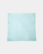 Line Painting of Grass and Insects Cotton Cushion Blue