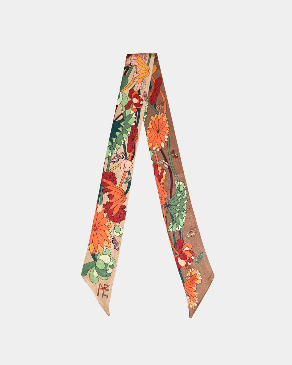 Lotus Pattern and Butterfly Brown