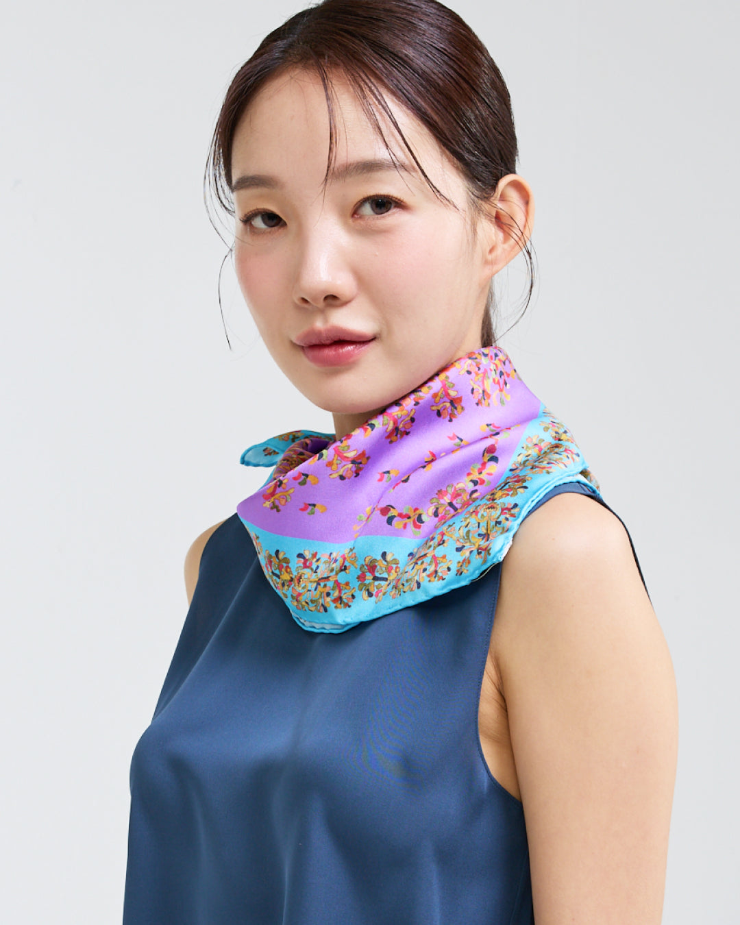 수화문 50 스카프 퍼플