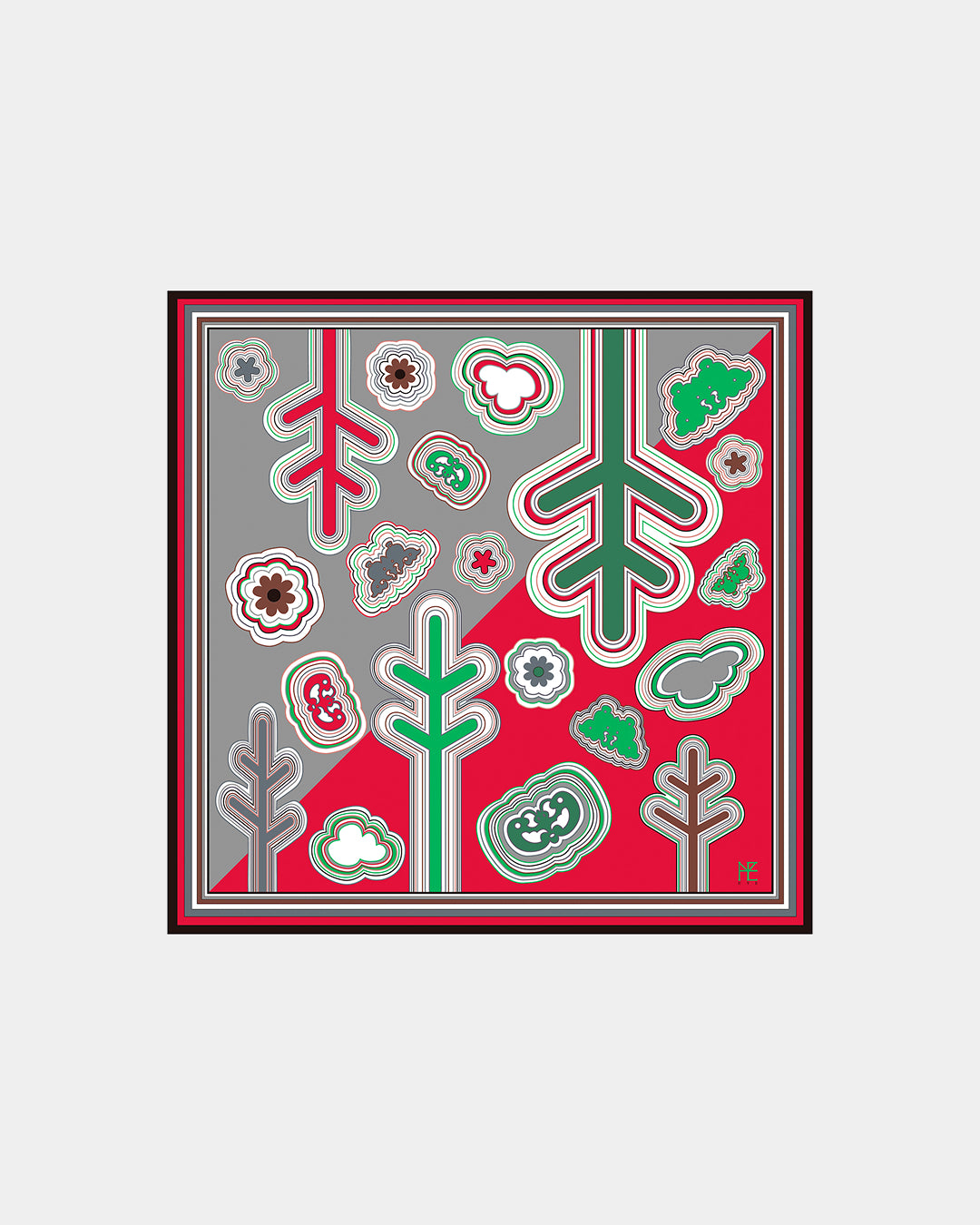 Line Embroidery 70 Red