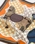 Horses and Wave Patterns 70 Brown