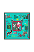 Horse and Signature Seal Scarf 70 - Green