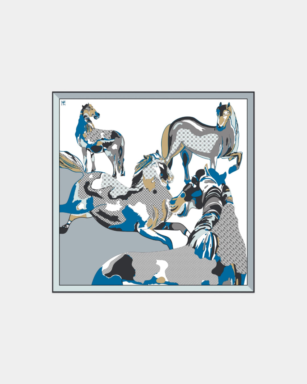 Line of Eight Horses 90 Mono