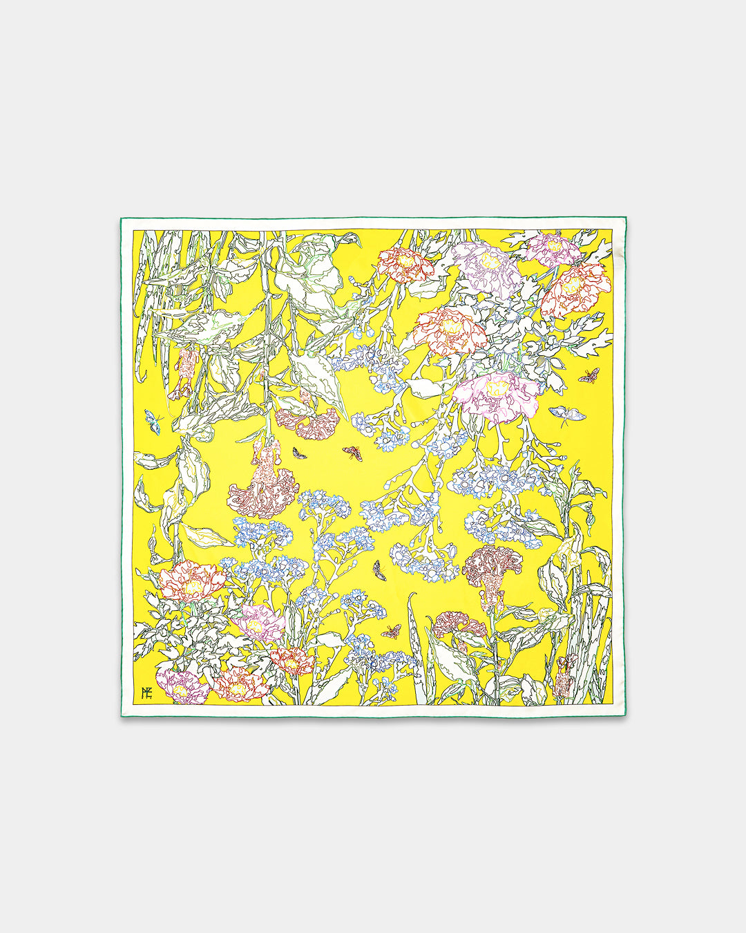 Line Painting of Grass and Insects 90 Lemon