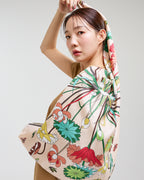 연화문과 나비 90 핑크 베이지