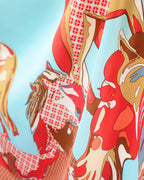 Line of Eight Horses 90 Red