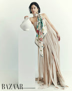 연화문과 나비 90 핑크 베이지