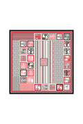 Simjeon Seal and Latticework Scarf 50 - Red
