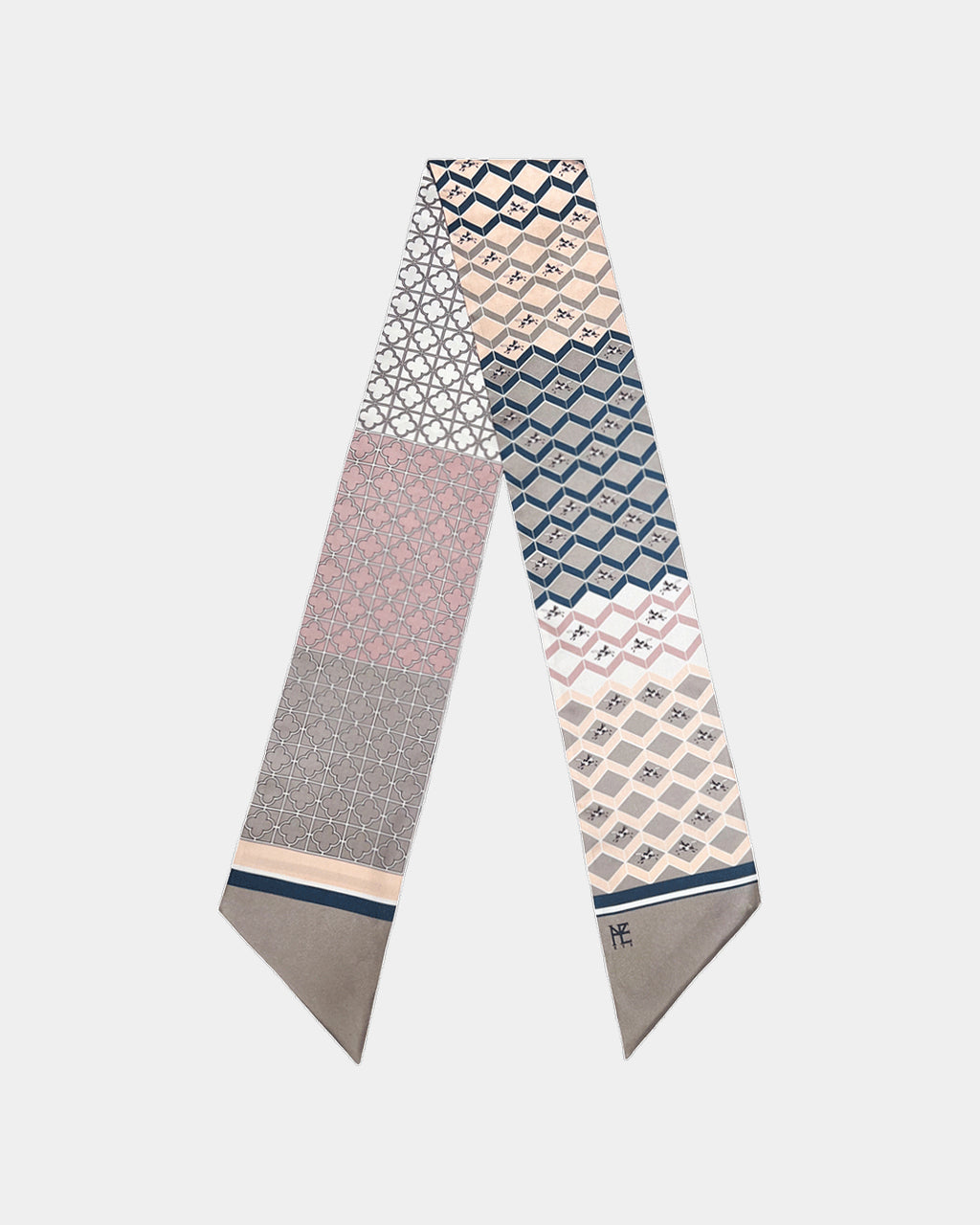Horses and Latticework Pink Gray