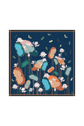 Lotus Pattern Tree Navy 90