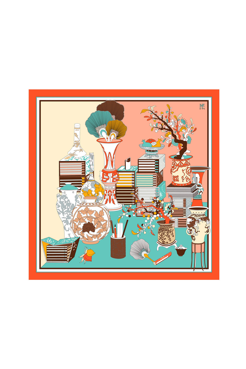 literary utensil painting 70 - Orange