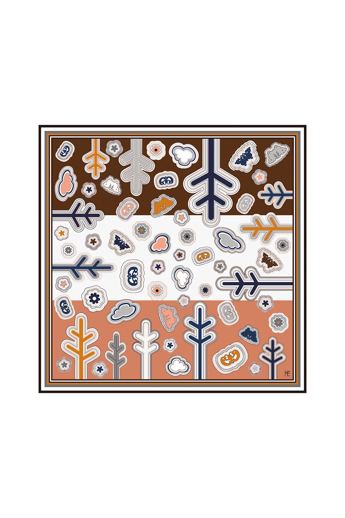 Line Embroidery 110 - Brown