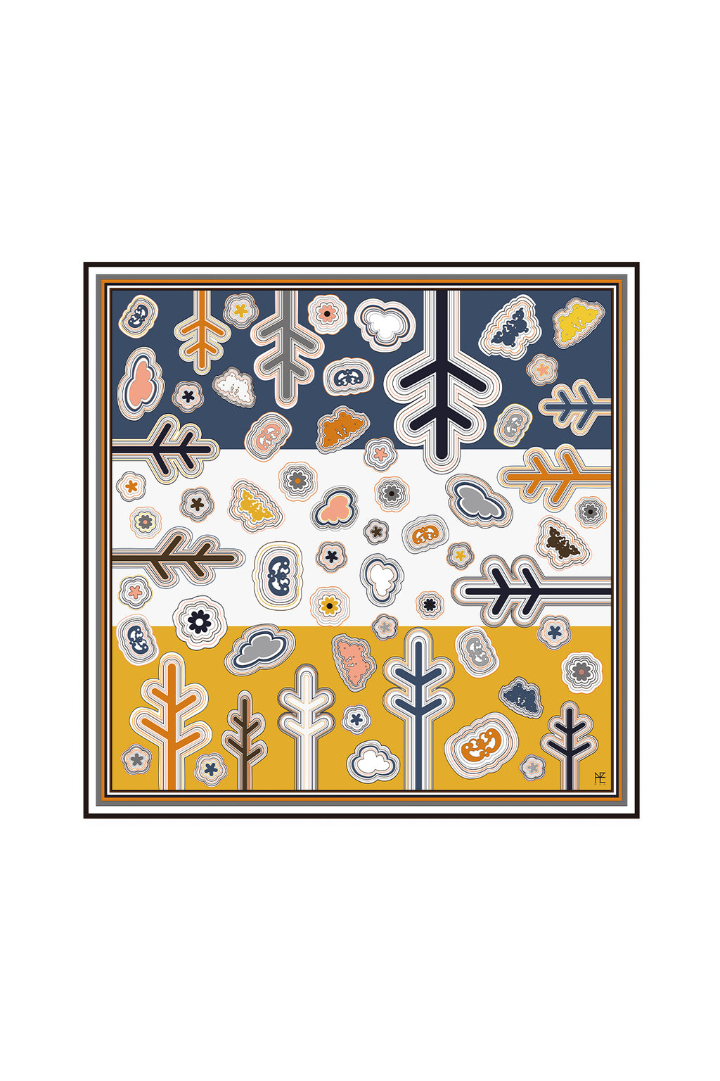 Line Embroidery 110 - Navy