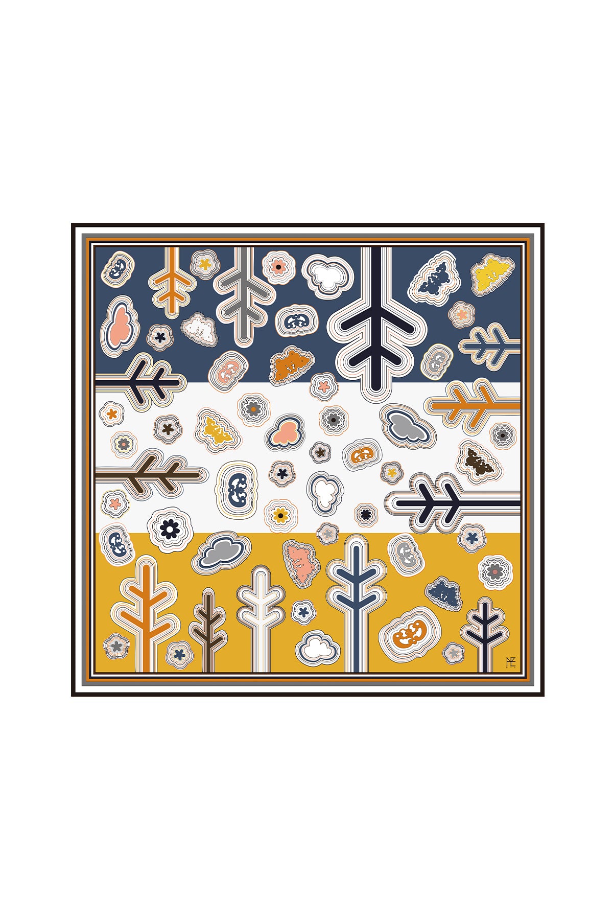 Line Embroidery 110 - Navy