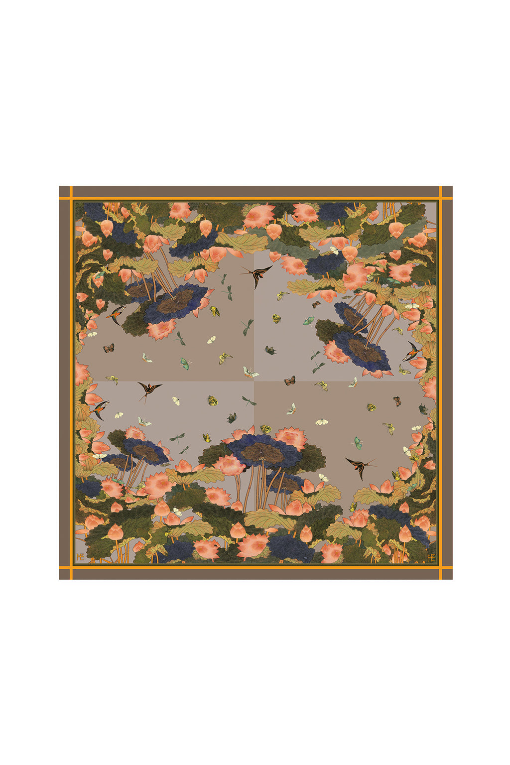 Lotus painting - Gray