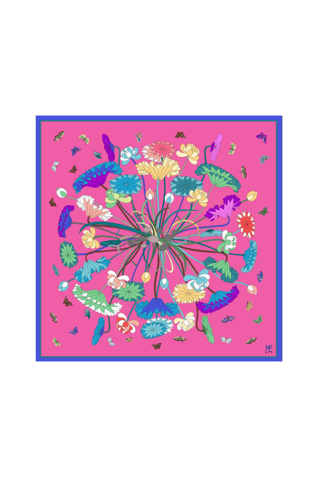 Lotus Pattern and Butterfly 70 - Pink